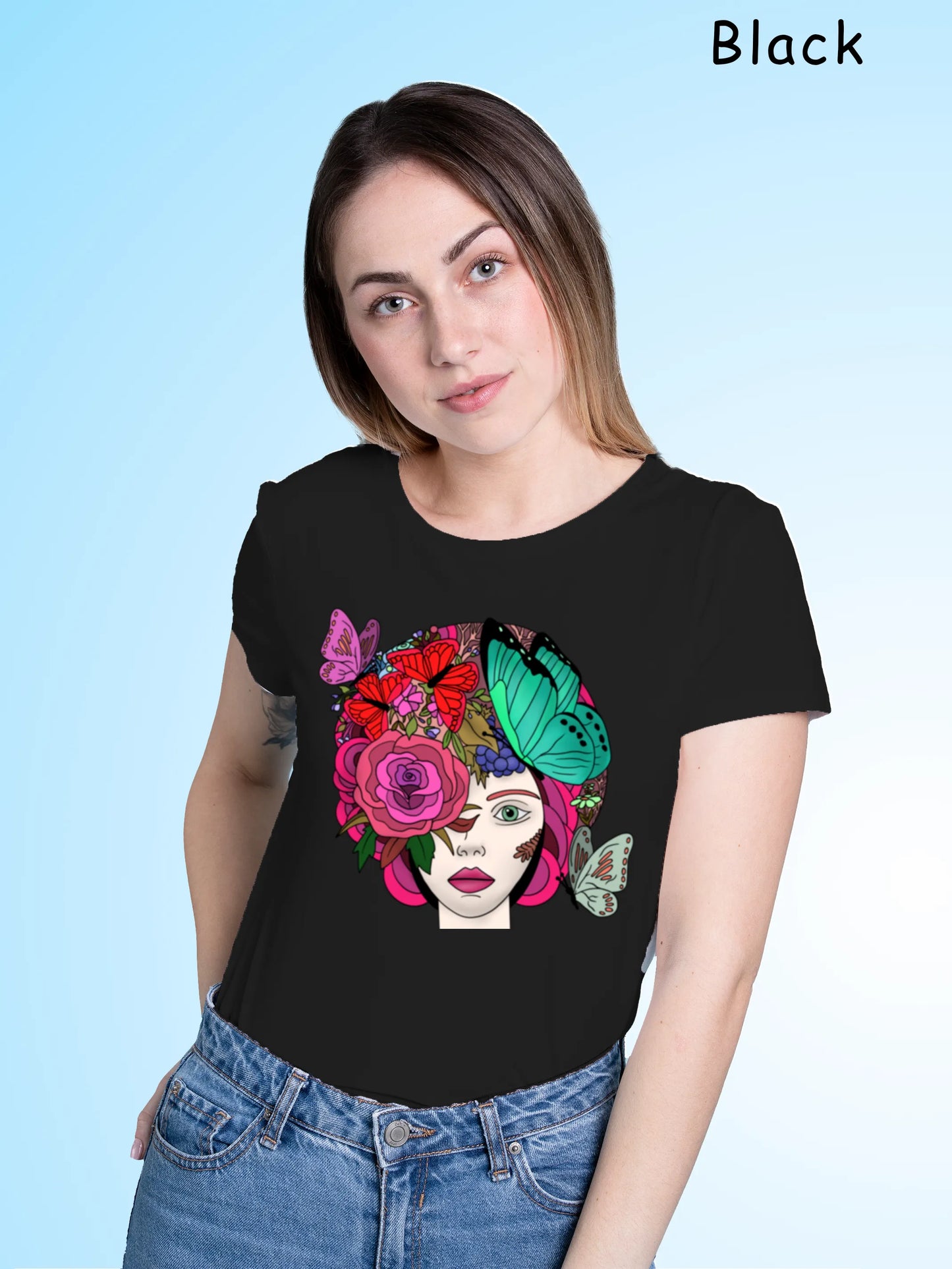 "Butterfly Lady" Unisex Regular T-Shirt