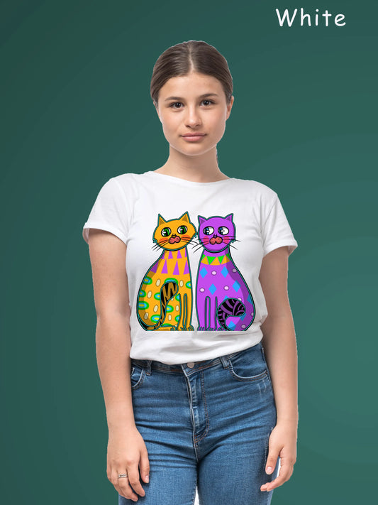 "Two fancy cats" Unisex Regular T-Shirt