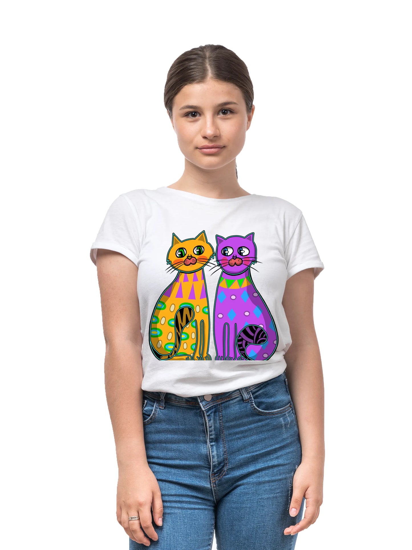 "Two fancy cats" Unisex Regular T-Shirt