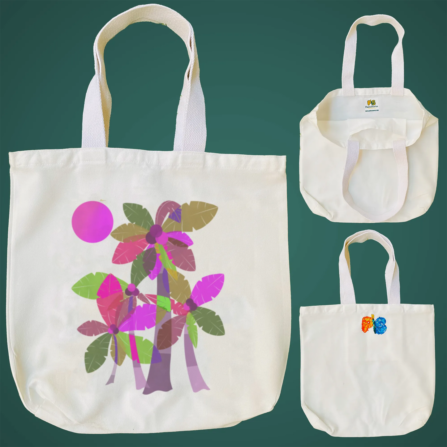 "Palm Trees" Artistic Tote Bag