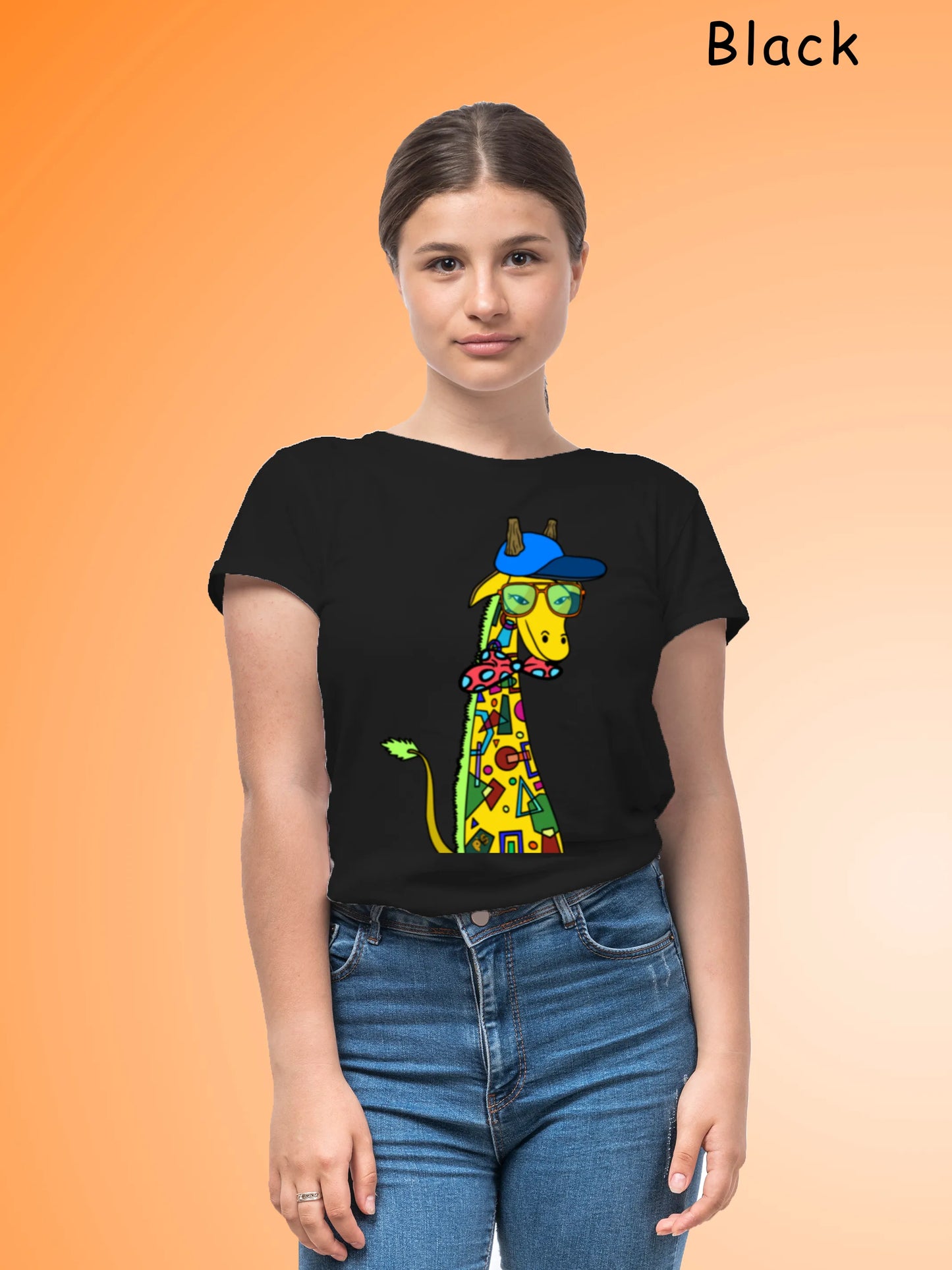 "Giraffe with bow tie" Unisex Regular T-Shirt