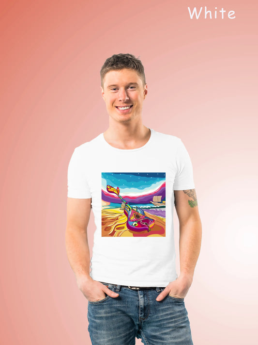 "Harmonious Melodies by the Sea" Unisex Regular T-Shirt