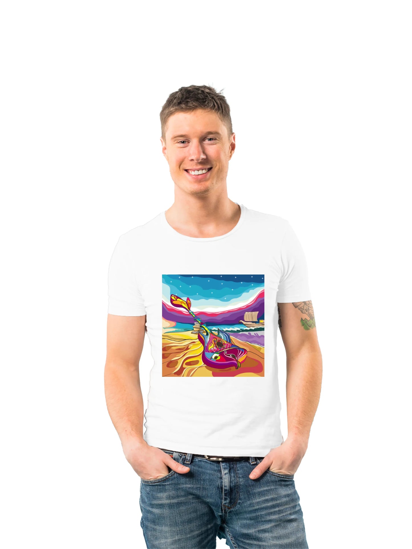 "Harmonious Melodies by the Sea" Unisex Regular T-Shirt