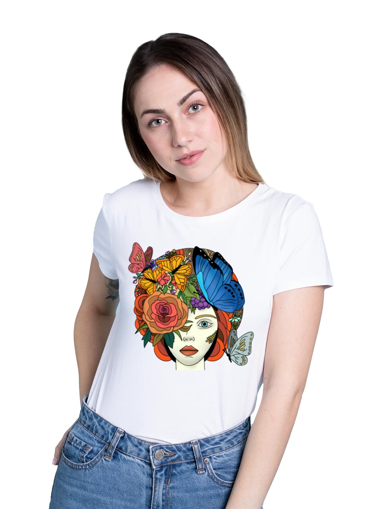 "Butterfly Lady" Unisex Regular T-Shirt
