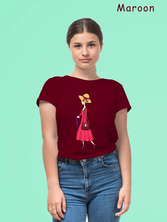 "A walking Lady" Unisex Regular T-Shirt