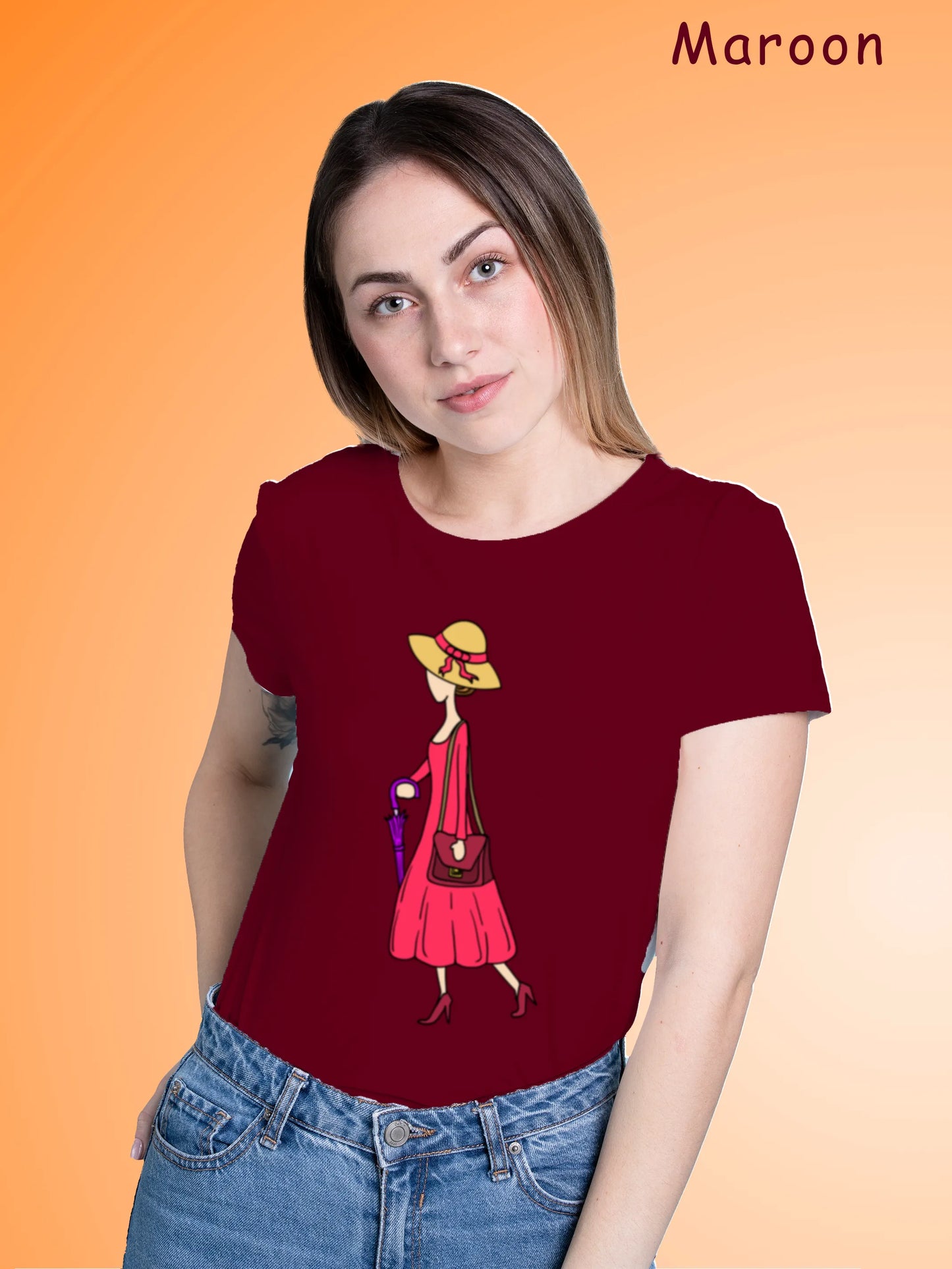 "A walking Lady" Unisex Regular T-Shirt