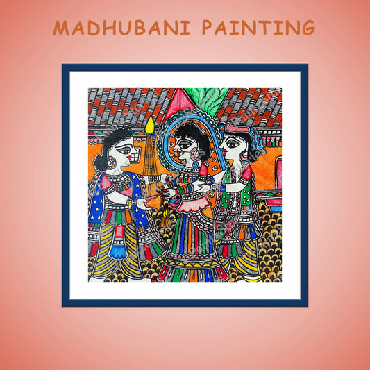 Mithila Marriage Ritual: Spreading Rice puff (Lawa)