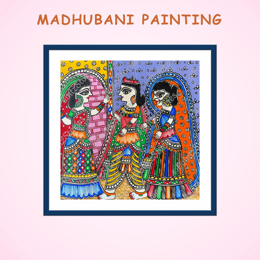 Mithila Marriage Ritual: Dwar Chekai (Blocking the gate of Kohbar room)