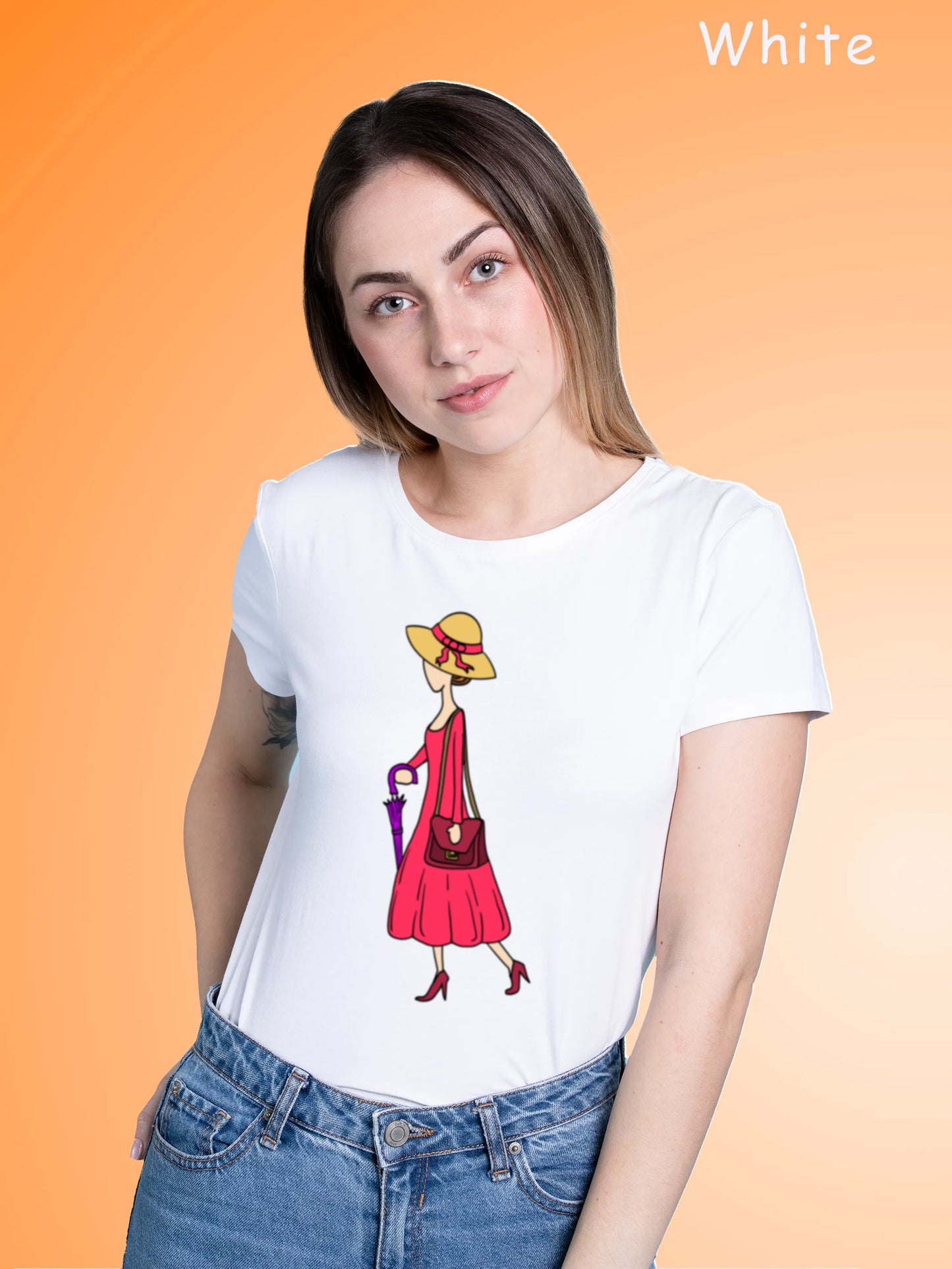 "A walking Lady" Unisex Regular T-Shirt