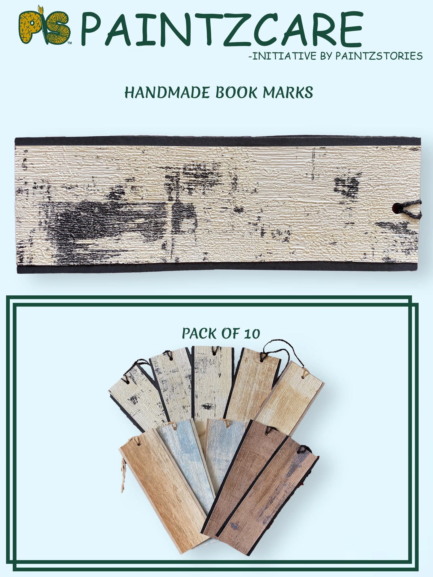 PaintzCare - Handmade Book Marks (Set of 10)