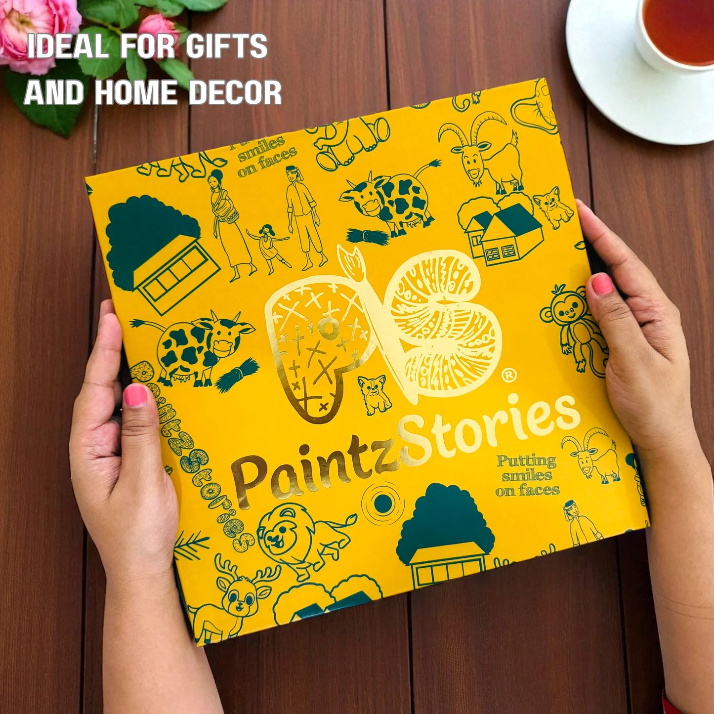 Close-up Delhi Cityscape packaging