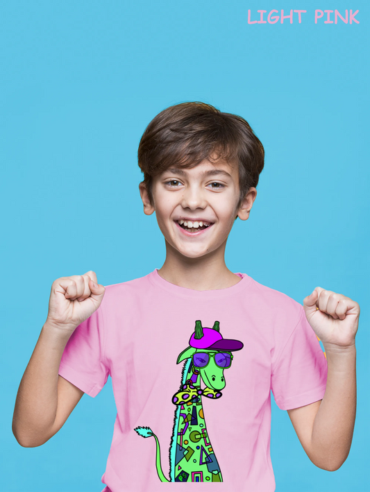"Giraffe with bow tie" Unisex Regular Kid's T-Shirt