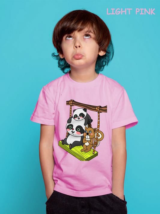 "Animals on the swing" Unisex Regular Kid's T-Shirt