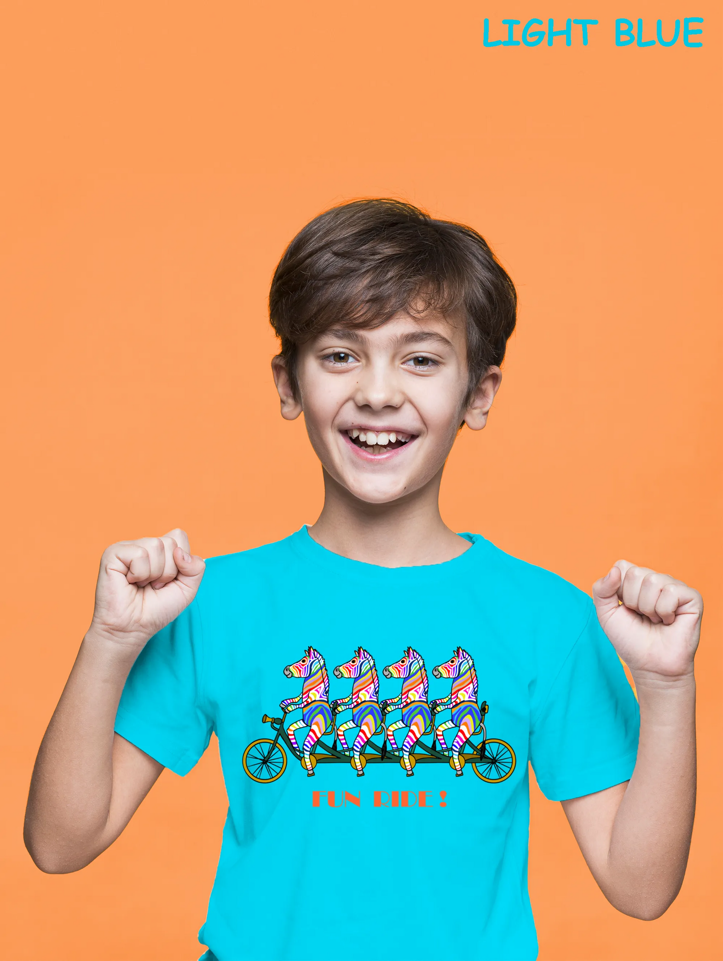 "Four zebras on a ride" Unisex Regular Kid's T-Shirt