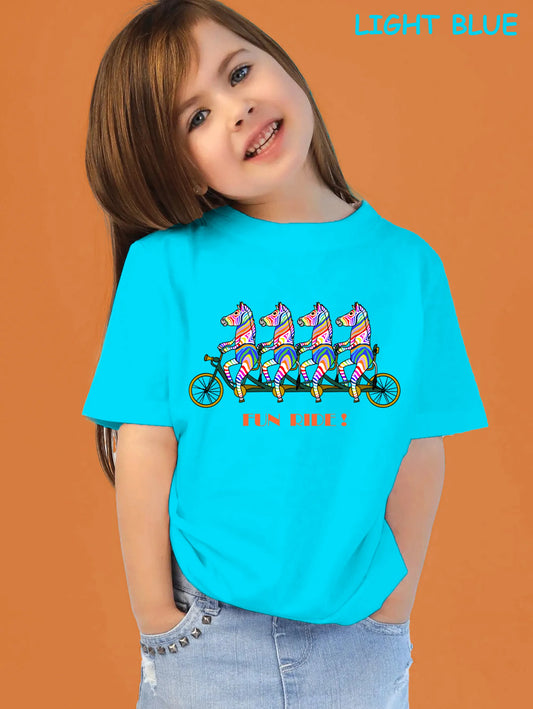 "Four zebras on a ride" Unisex Regular Kid's T-Shirt