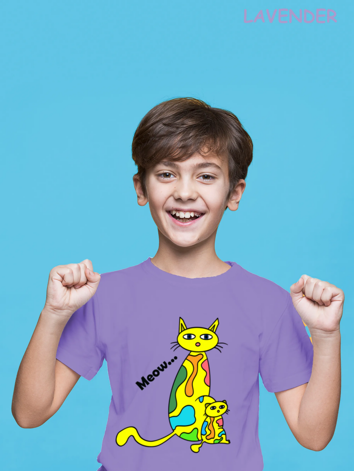 "Four cats in the sunset" Unisex Regular Kid's T-Shirt