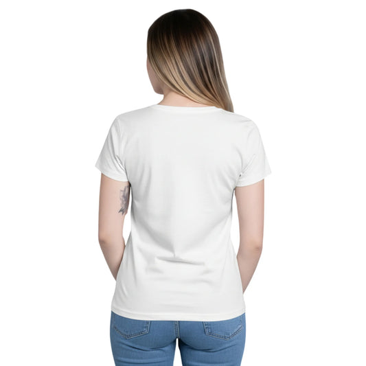 PAINTZSTORIES Butterfly Lady Unisex Cotton Round Neck T-Shirt | Modern Stylish Regular Fit Tee for Men & Women–Soft & Breathable Fabric, Casual Wear, Easy Care, Straight Hem, Comfortable Everyday Fit