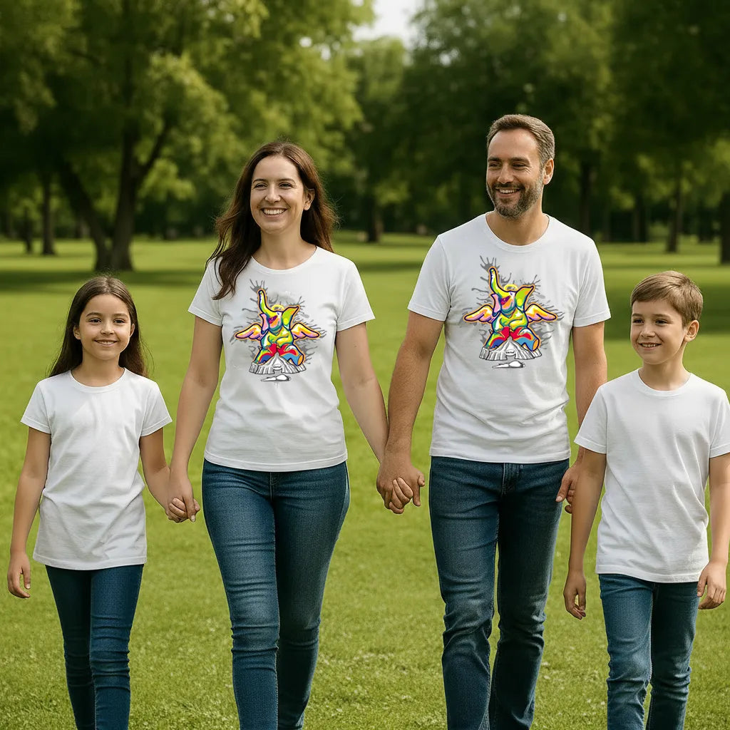 PAINTZSTORIES Smile of Death Unisex Cotton Round Neck T-Shirt | Modern Stylish Regular Fit Tee for Men & Women–Soft & Breathable Fabric, Daily Wear, Easy Care, Straight Hem, Comfortable Everyday Fit