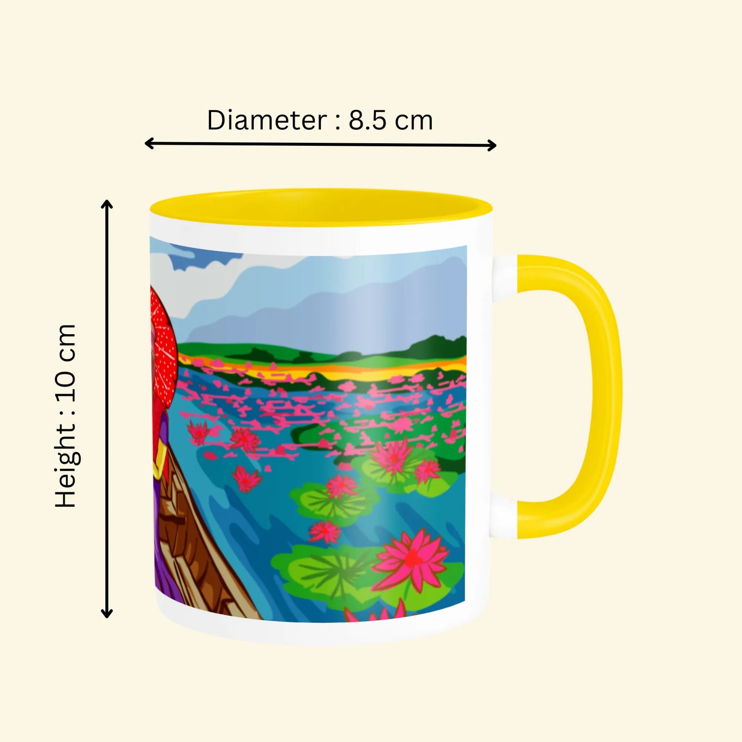 PAINTZSTORIES Harmony in Diversity Artistic Ceramic Coffee Mug with Digital Print by Global Artists | Durable Ceramic Cup for Coffee, Tea & Cold Beverages | Printed Mug for Birthday Gift | 350ml