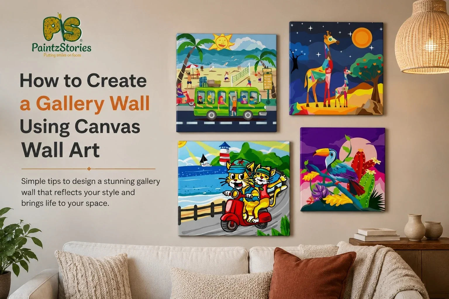 How to Create a Gallery Wall Using Canvas Wall Art