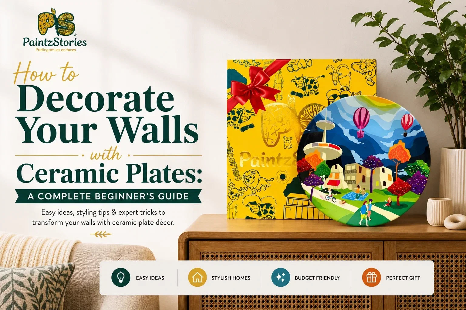 ceramic plates on wall