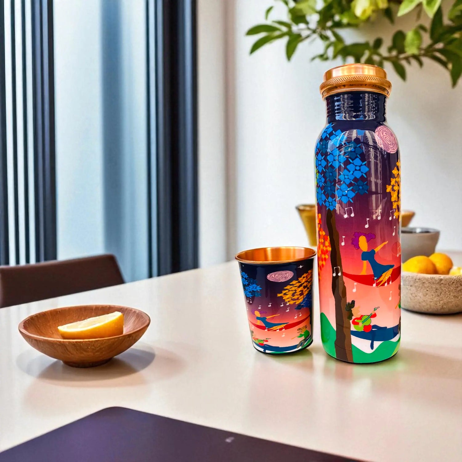 Artistic Copper Bottle