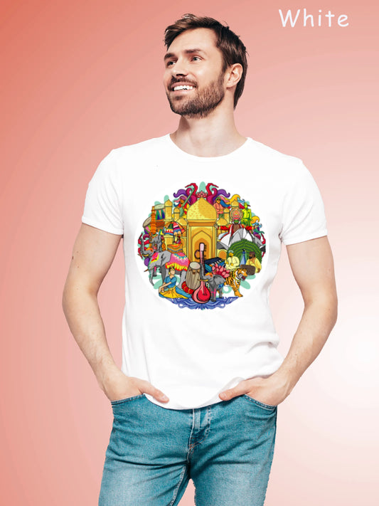 "Celebrating India's Rich Culture and Heritage" Unisex Regular T-Shirt