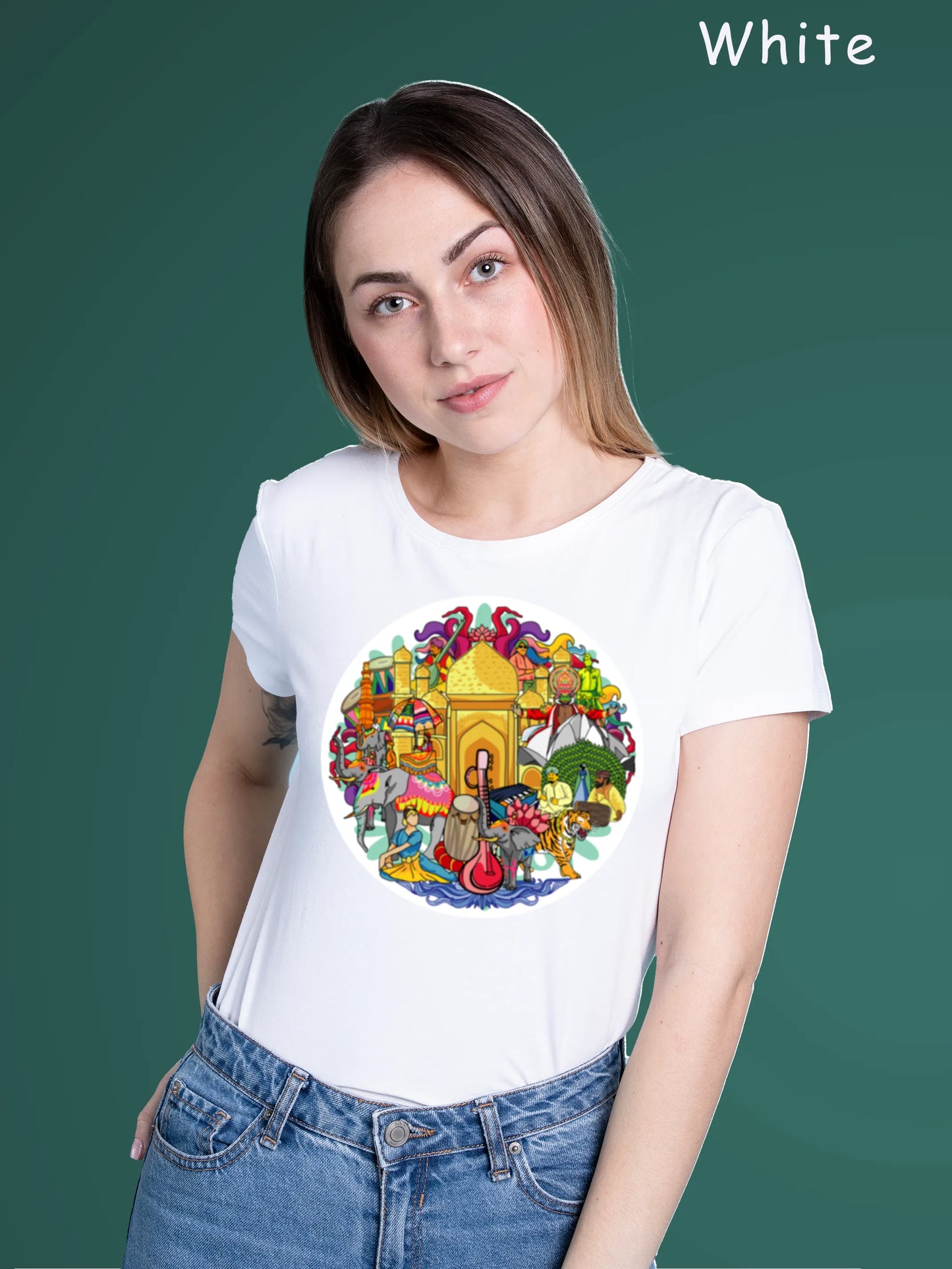 "Celebrating India's Rich Culture and Heritage" Unisex Regular T-Shirt