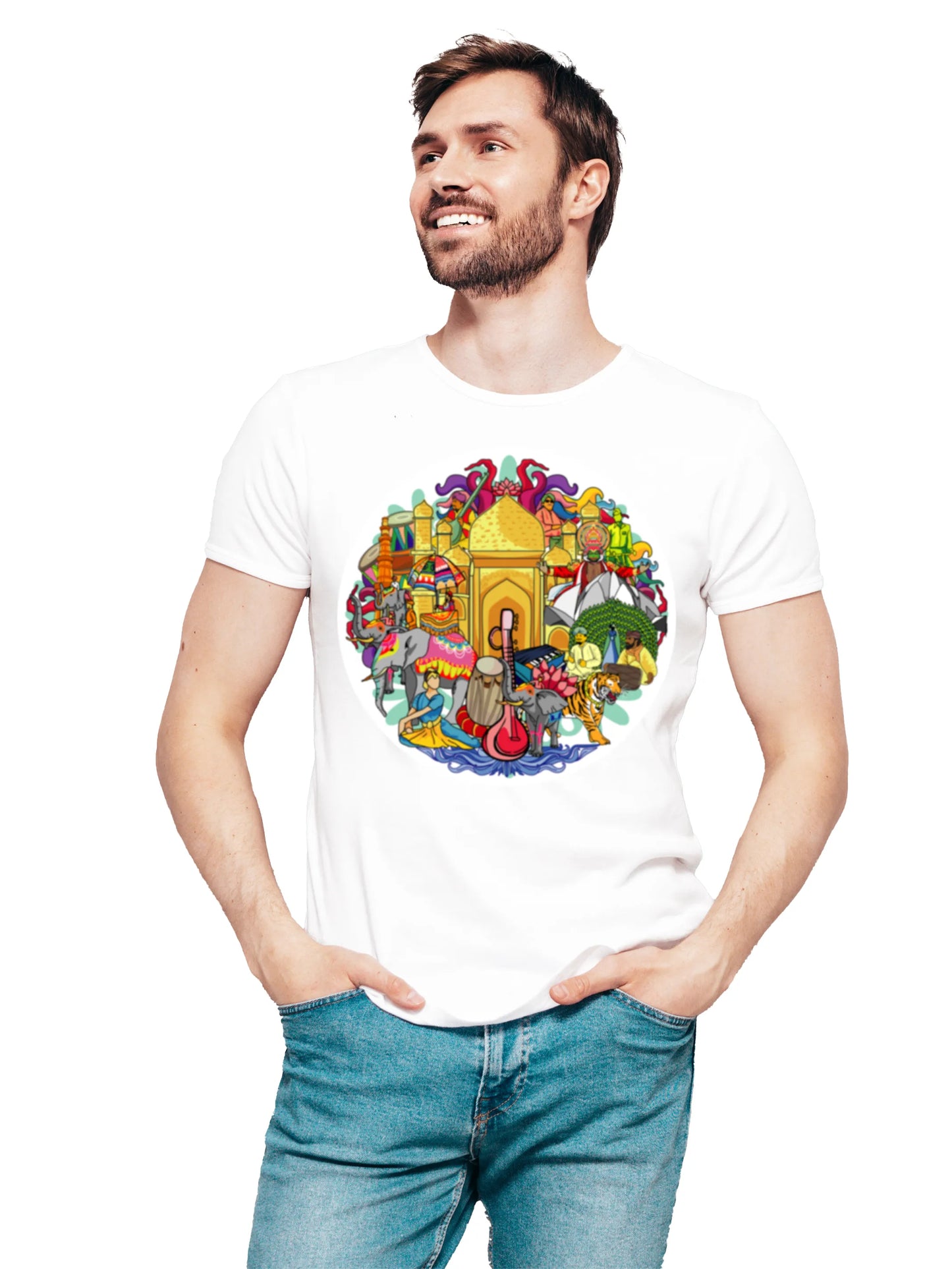 "Celebrating India's Rich Culture and Heritage" Unisex Regular T-Shirt