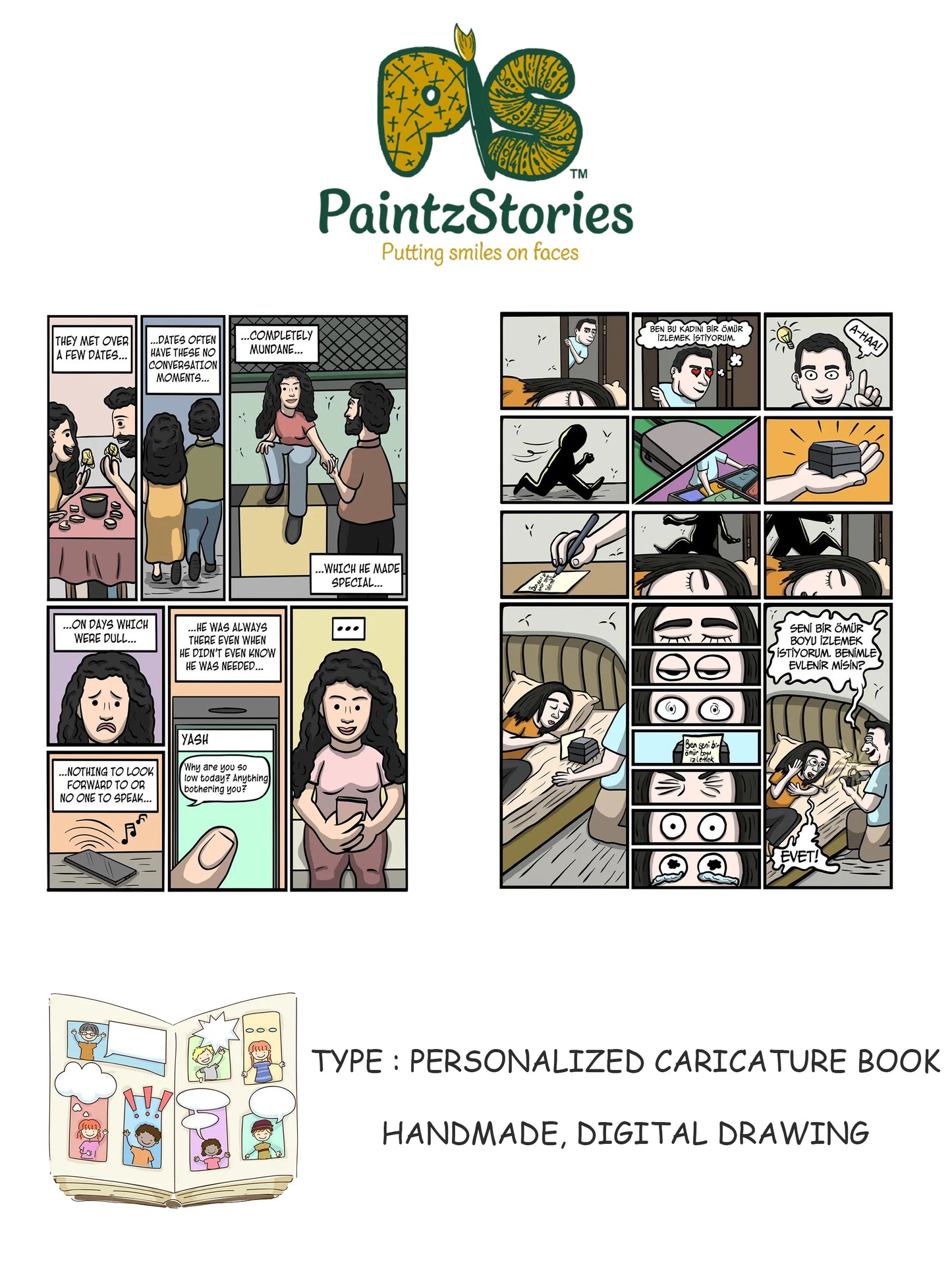 Personalized Caricature Book (upto 3 pages)