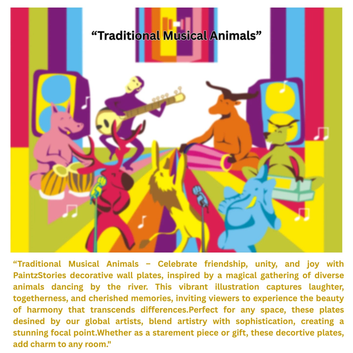 Story card Traditional Musical Animals artwork