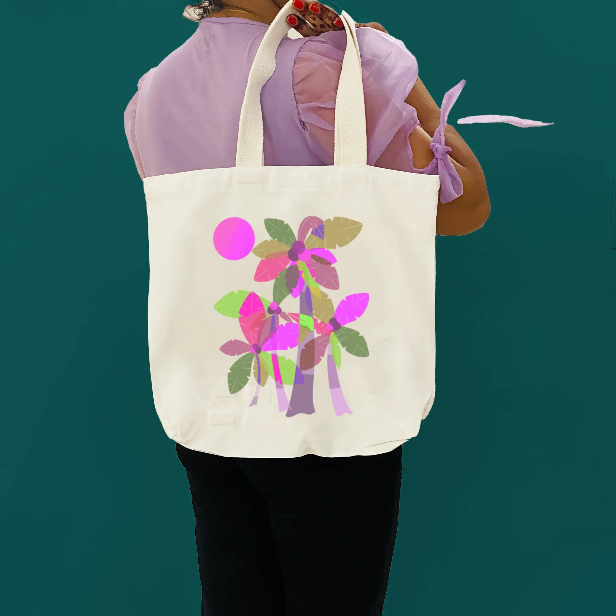 "Palm Trees" Artistic Tote Bag