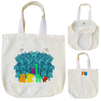 "A Rainbow Jungle" Artistic Tote Bag