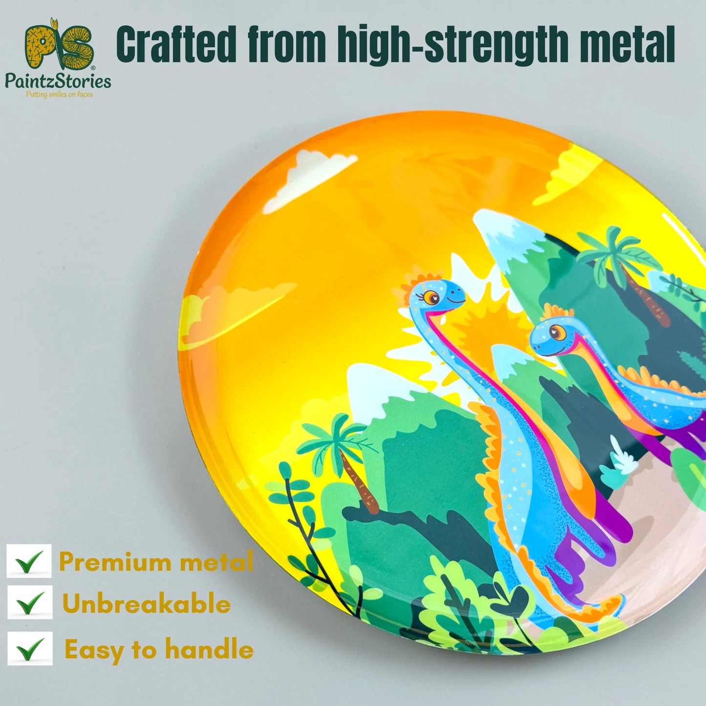 PAINTZSTORIES Metal Wall Art Plates for Home Decoration | Decorative Wall Plates | Wall Decor items for Living Room & Bedroom | Handmade Artwork Mother's love | Décor Items | Gift for house (Set of 5)