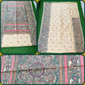 "Madhubani Handpainted Artistic Saree-The joyful dance of Krishna & the gopis "