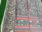 "Madhubani Handpainted Artistic Saree-The joyful dance of Krishna & the gopis "