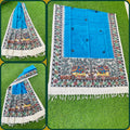 "Madhubani Hand Painted Artistic Cotton Dupatta"
