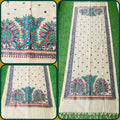 "Madhubani Hand Painted Artistic Siphon Dupatta"