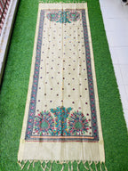 "Madhubani Hand Painted Artistic Siphon Dupatta"