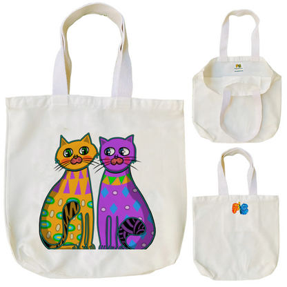 "Two fancy cats" Artistic Tote Bag