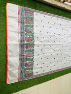 "Madhubani Hand Painted Artistic Silk Dupatta"