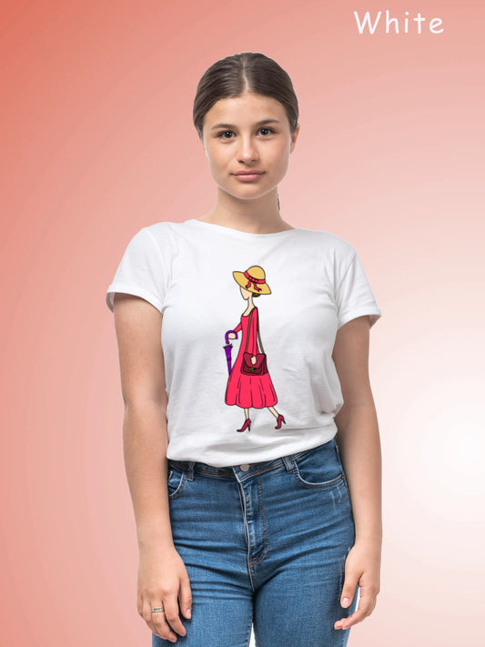 "A walking Lady" Unisex Regular T-Shirt