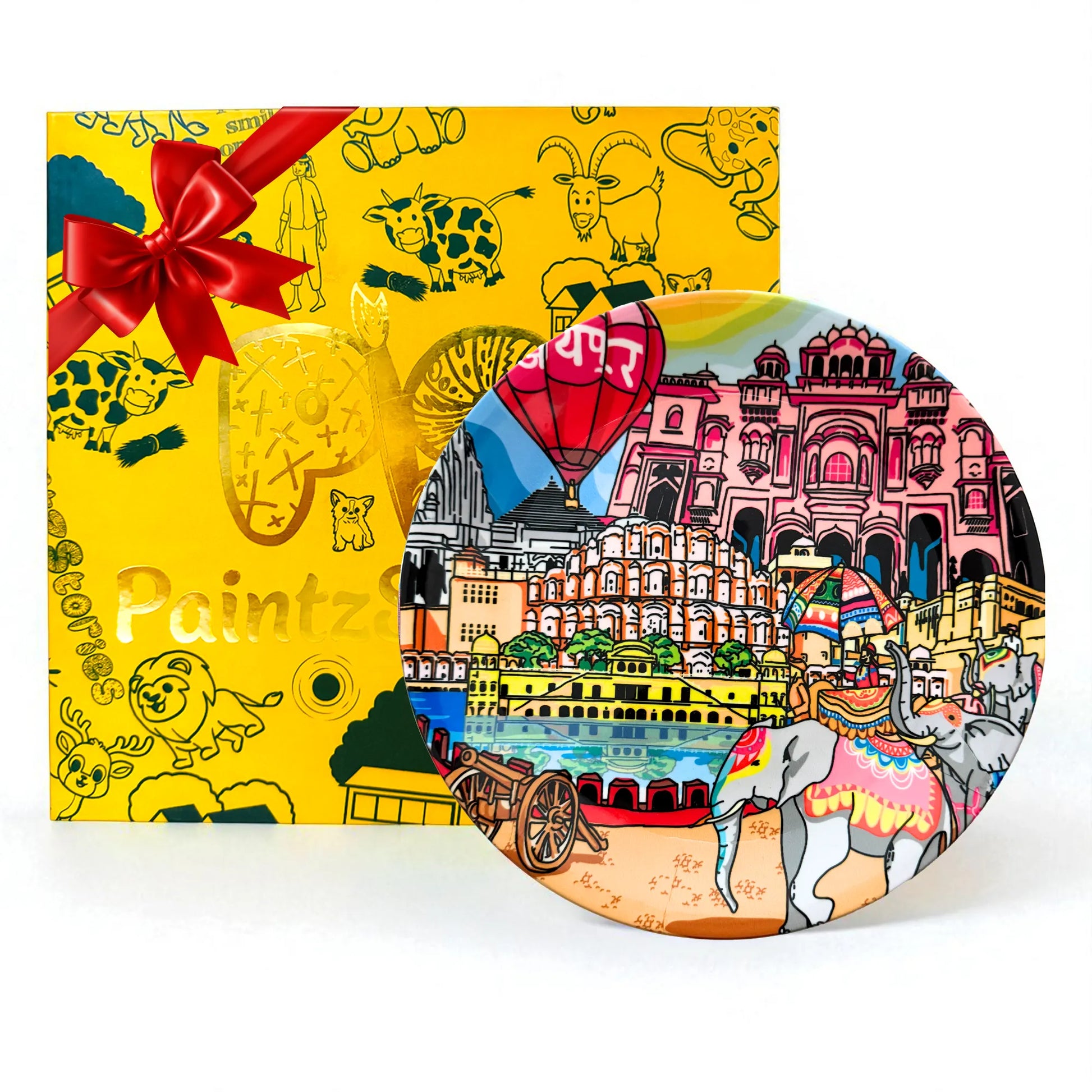 Gift packaging Jaipur’s Splendid Landscape ceramic plate