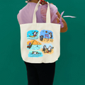 "Two adventurous penguins " Artistic Tote Bag