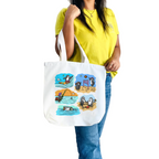 "Two adventurous penguins " Artistic Tote Bag