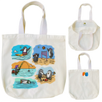 "Two adventurous penguins " Artistic Tote Bag