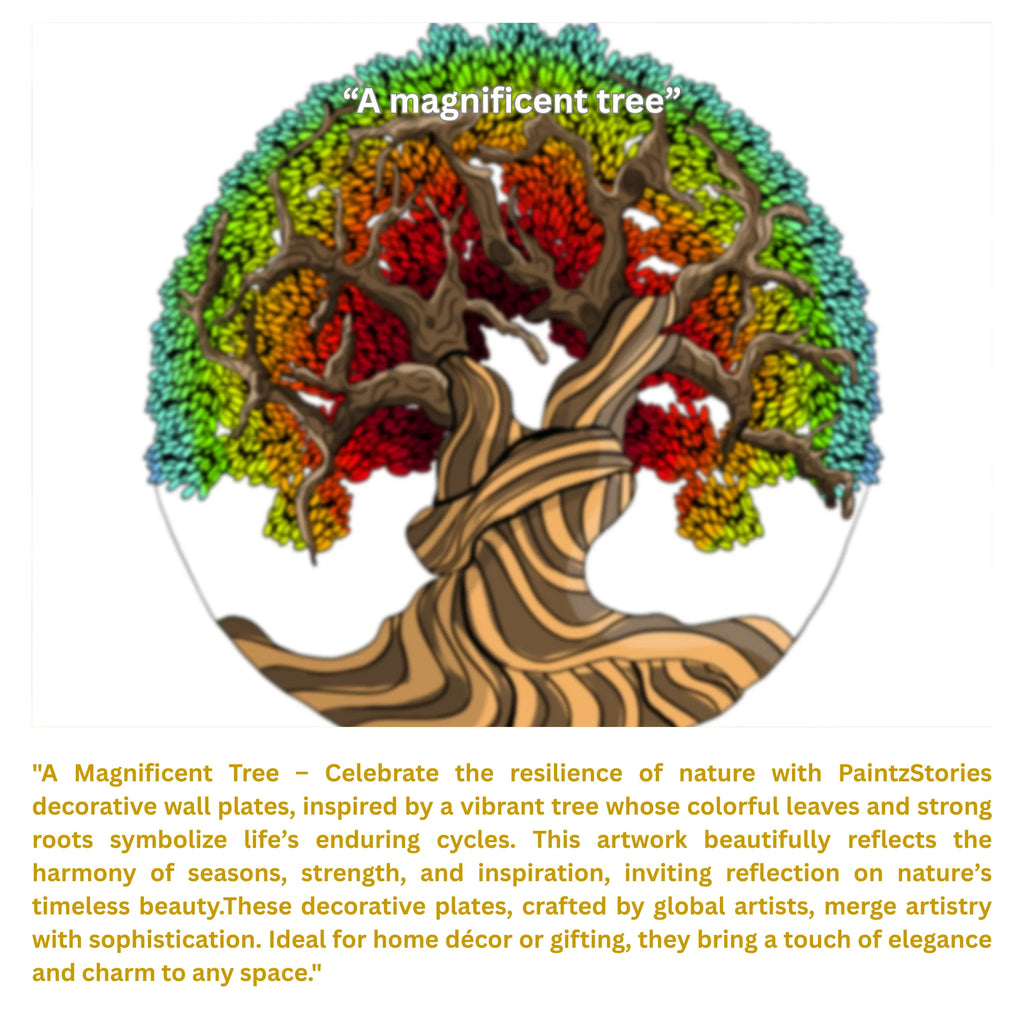 Artwork story of A Magnificent Tree decorative plate