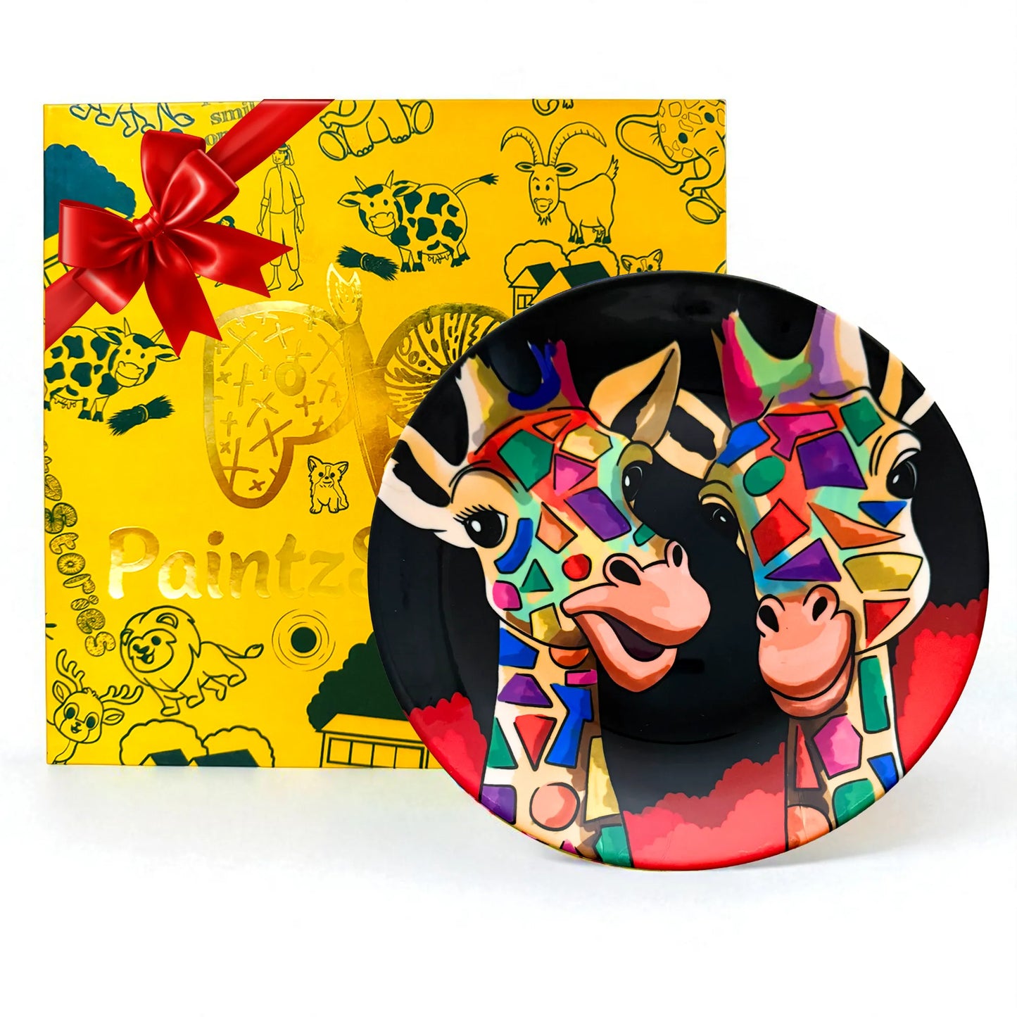 Gift packaging of Two Happy Giraffes ceramic wall décor