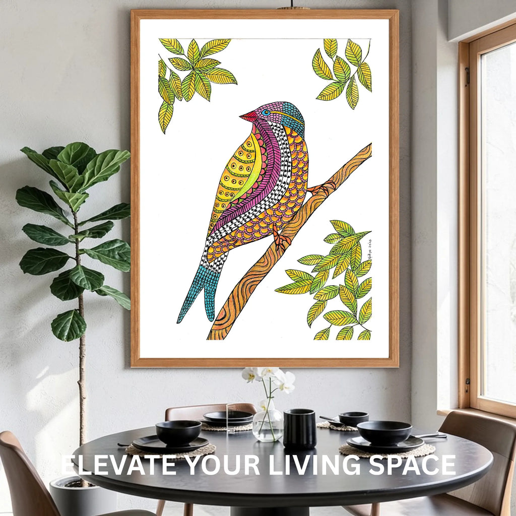 Colourful Bird wall decor display