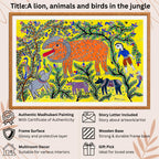 Lion Animals Birds handmade painting authenticity certificate